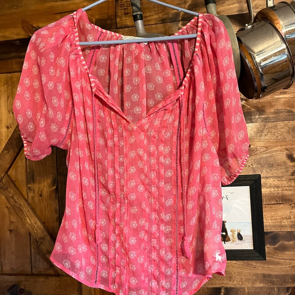 Hot pink Abercrombie blouse